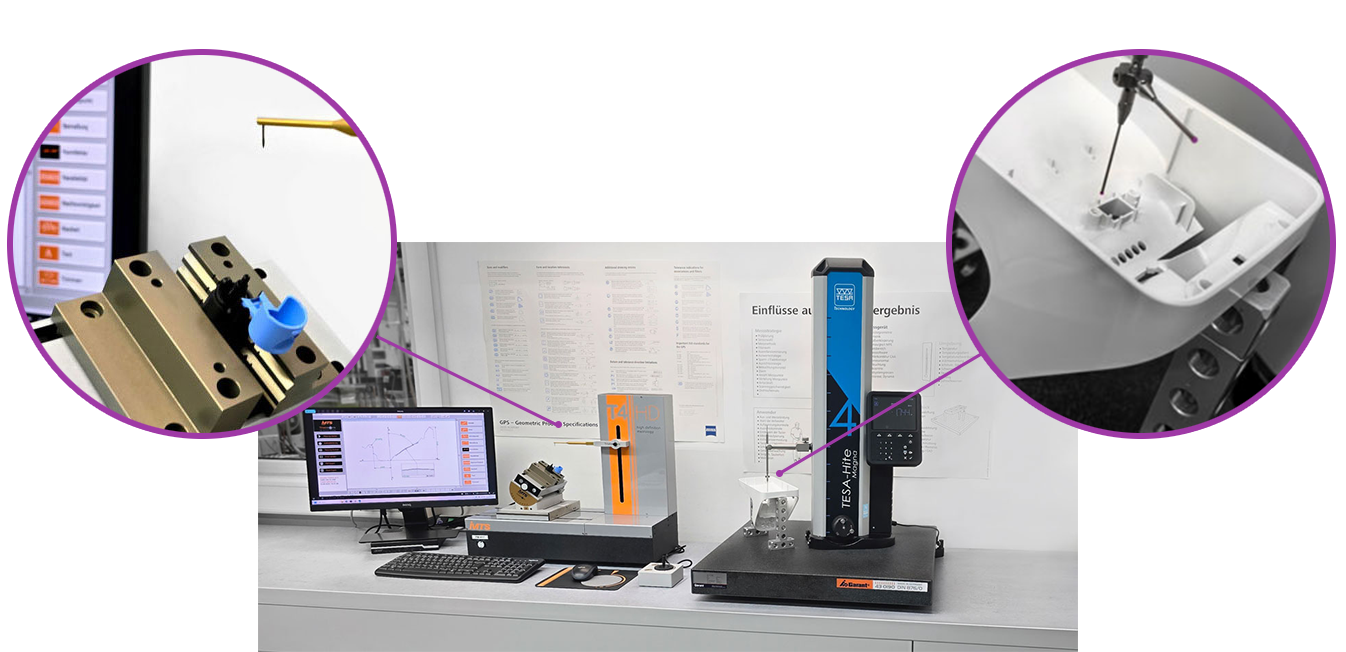 hochentwickeltes Messgerät steht im Messlabor der Firma Hersteller Fertigung Produzent Leiferant Schnitzler Kunststofftechnik in Küps bei Kronach, Region Oberfranken, Bayern, Deutschland